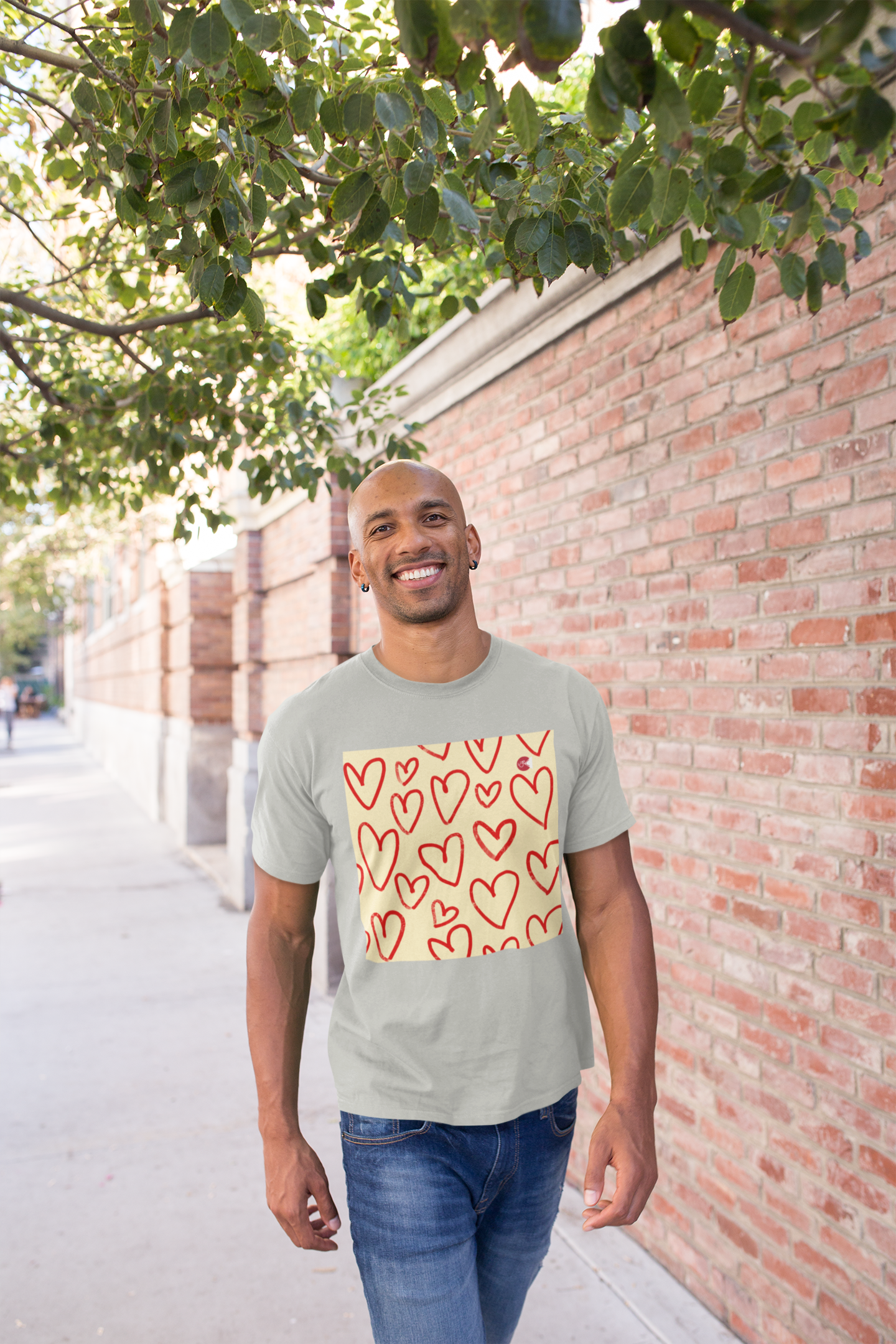Heart Heart Heart T-Shirt – Paku Paku Logo Design | Unisex 100% Cotton Tee | Cute & Thoughtful Gift Idea