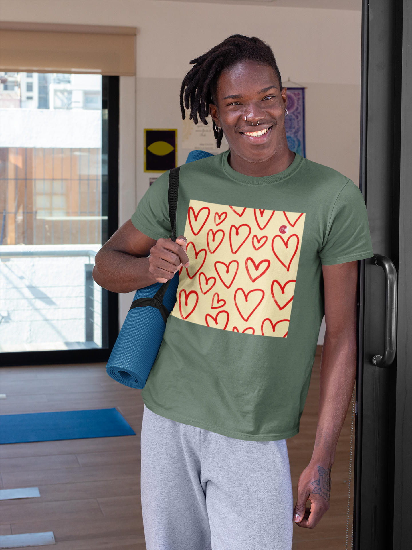Heart Heart Heart T-Shirt – Paku Paku Logo Design | Unisex 100% Cotton Tee | Cute & Thoughtful Gift Idea