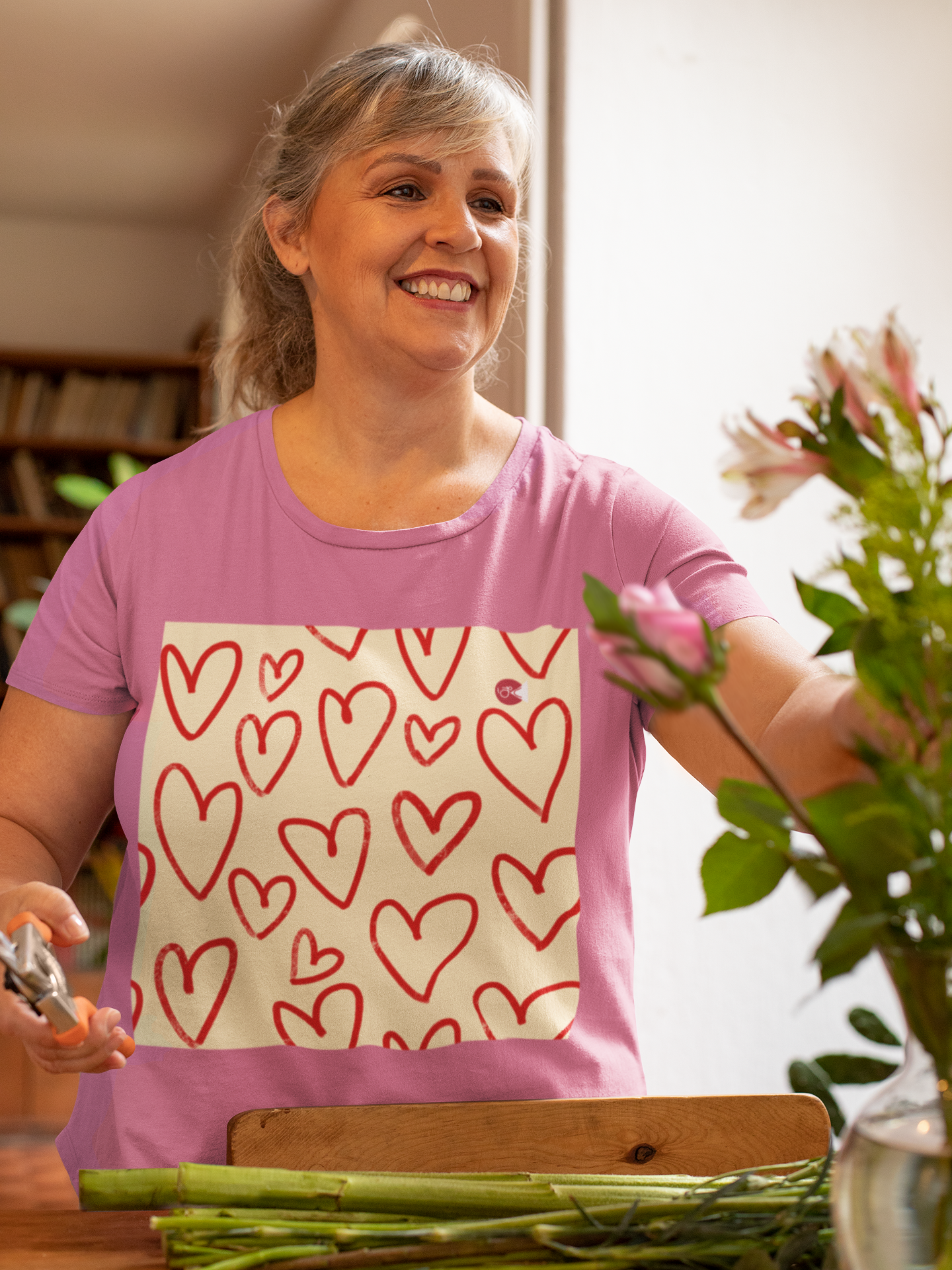 Heart Heart Heart T-Shirt – Paku Paku Logo Design | Unisex 100% Cotton Tee | Cute & Thoughtful Gift Idea