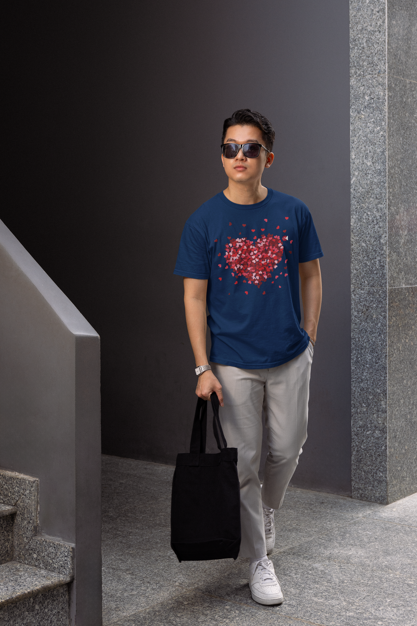 Many Hearts, One Love T-Shirt with Paku-Paku | Unisex 100% Cotton | 7 Colors l Valentine Gift
