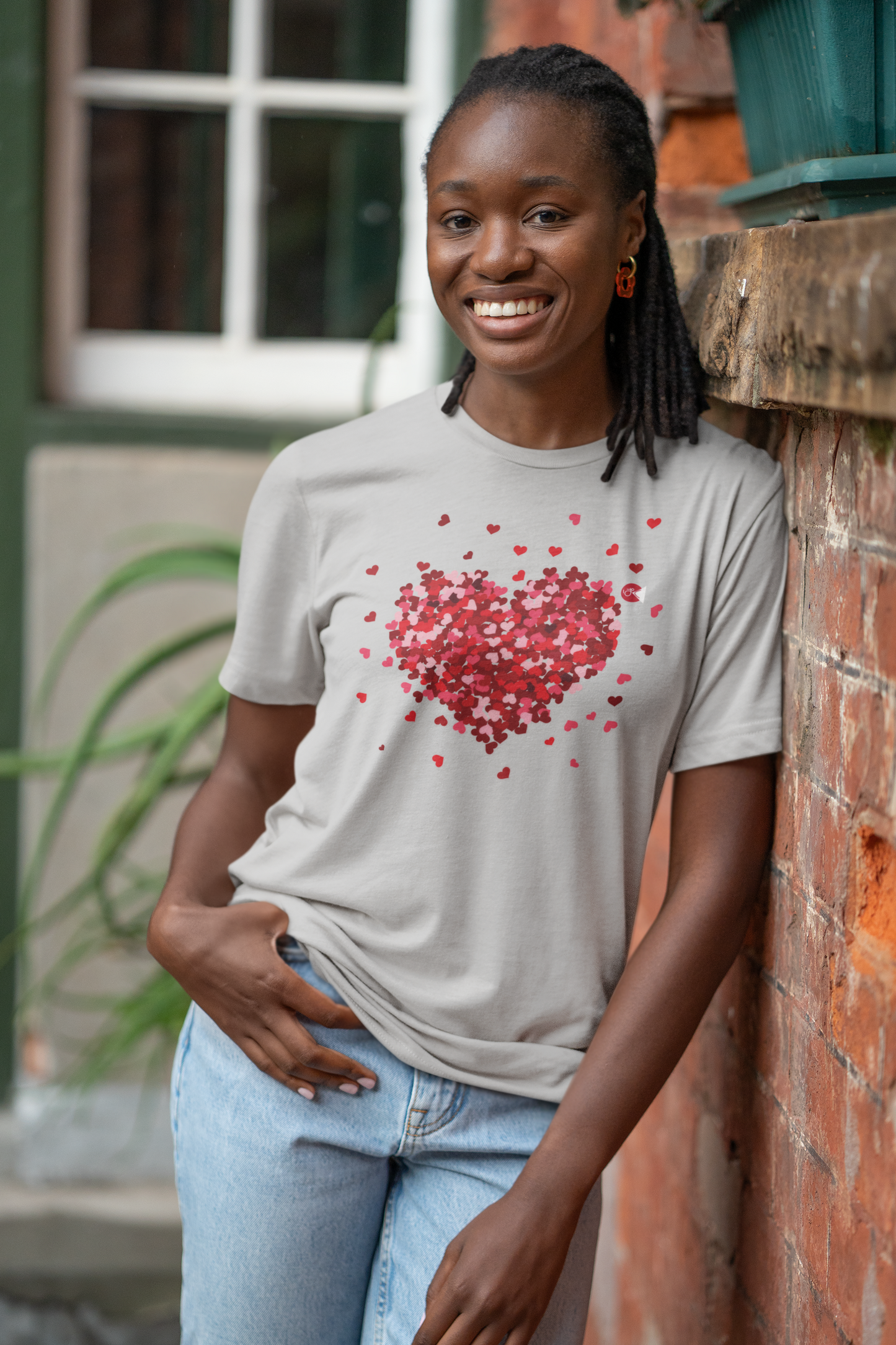 Many Hearts, One Love T-Shirt with Paku-Paku | Unisex 100% Cotton | 7 Colors l Valentine Gift