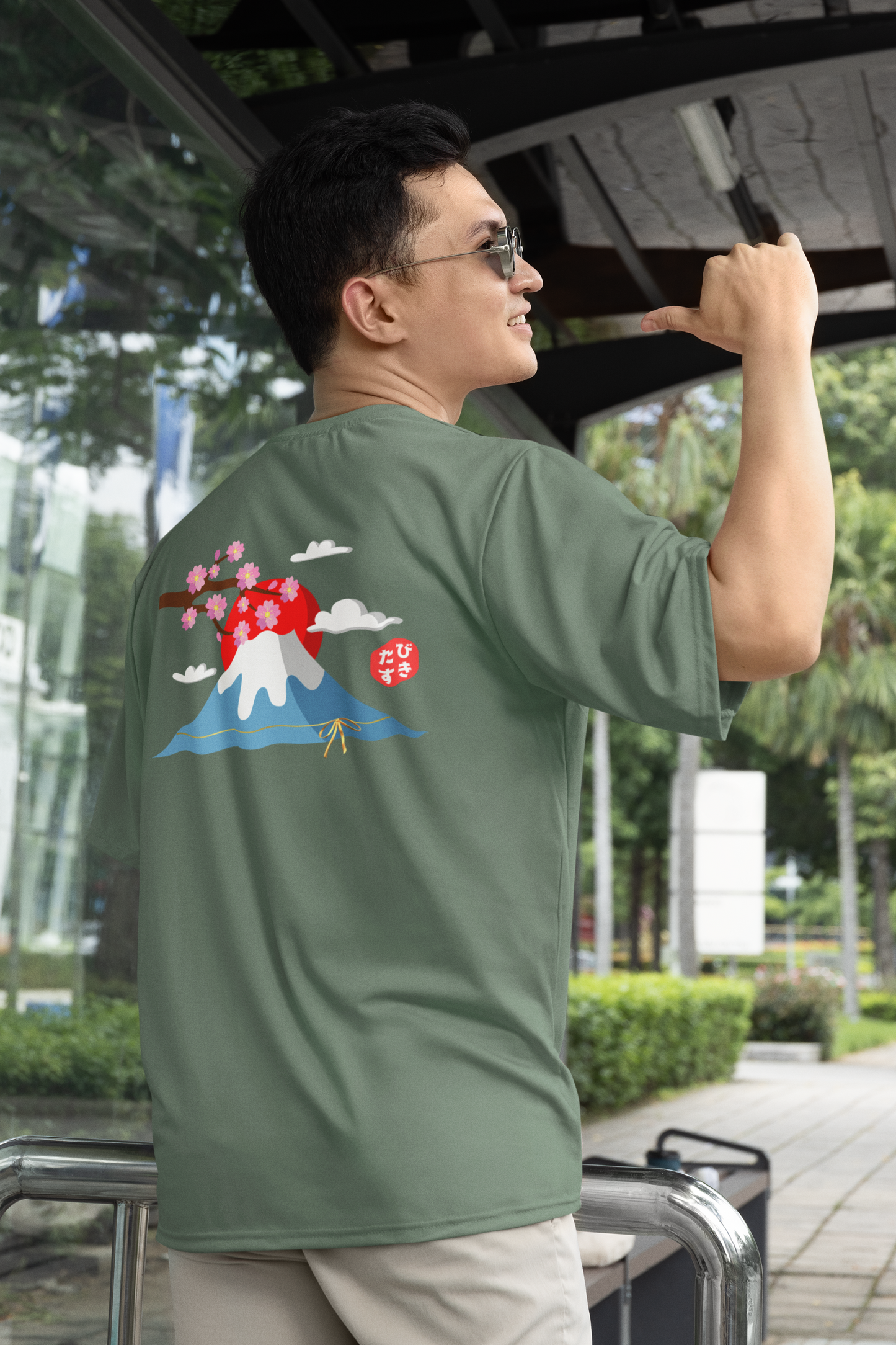 Fuji Sunrise T-Shirt with Sakura | Unisex 100% Cotton | 7 Colors | Great Gift