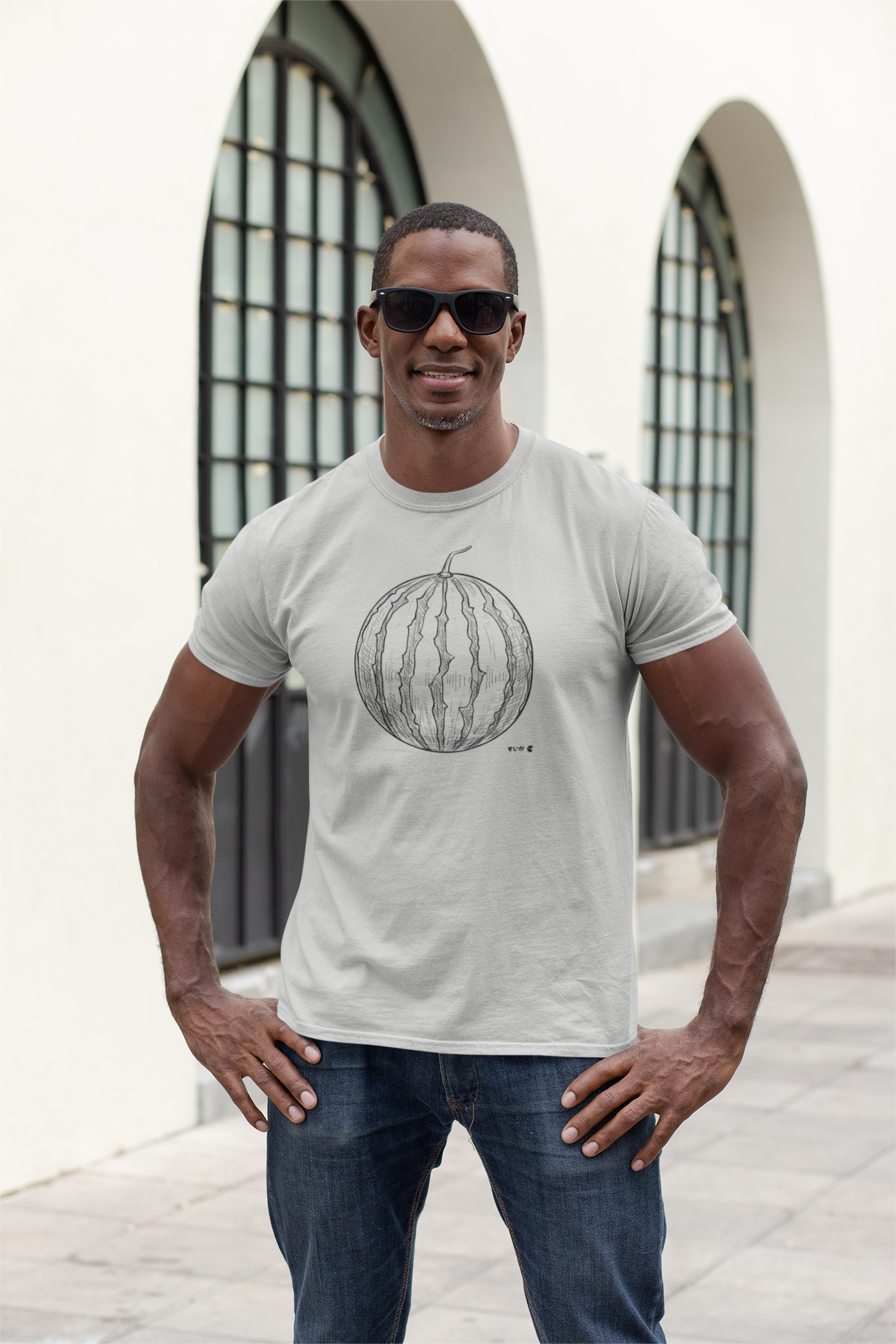 Sweet Juicy Suika T-Shirt | Japanese すいか Design | Unisex 100% Cotton | Paku Paku Logo | 6 Colors l Great Gift