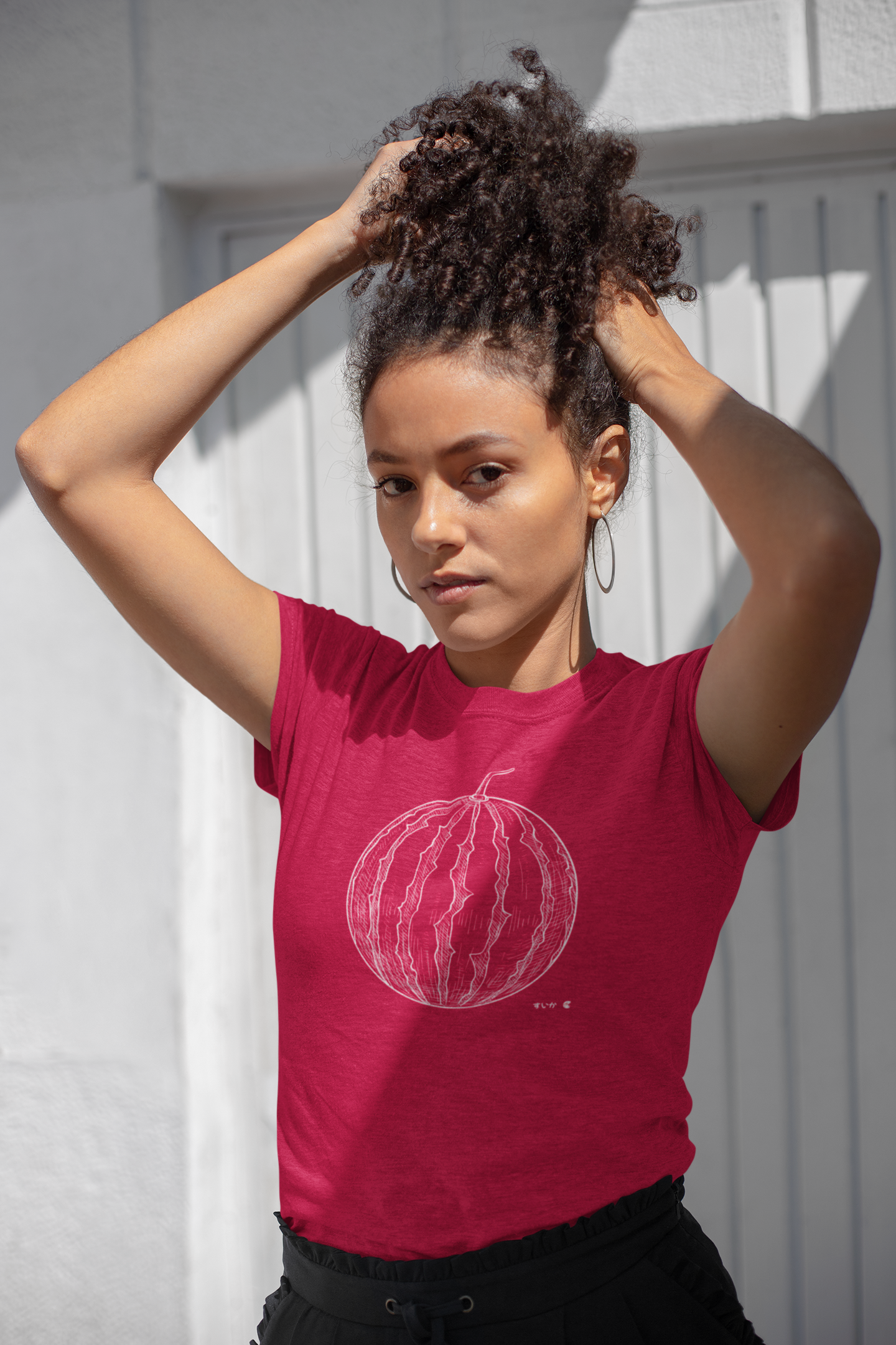 Sweet Juicy Suika T-Shirt | Japanese すいか Design | Unisex 100% Cotton | Paku Paku Logo | 6 Colors l Great Gift