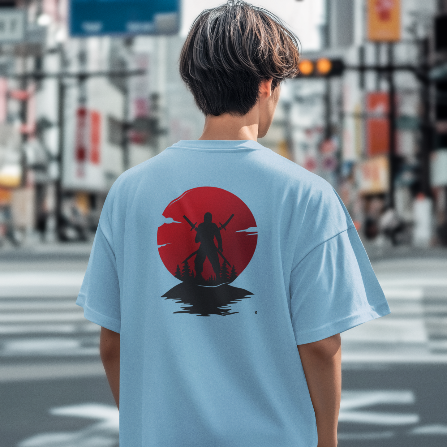 Bushido Sunset T-Shirt | Samurai Warrior in the Evening Glow | Unisex Cozy Cotton 100% | 8 Colors