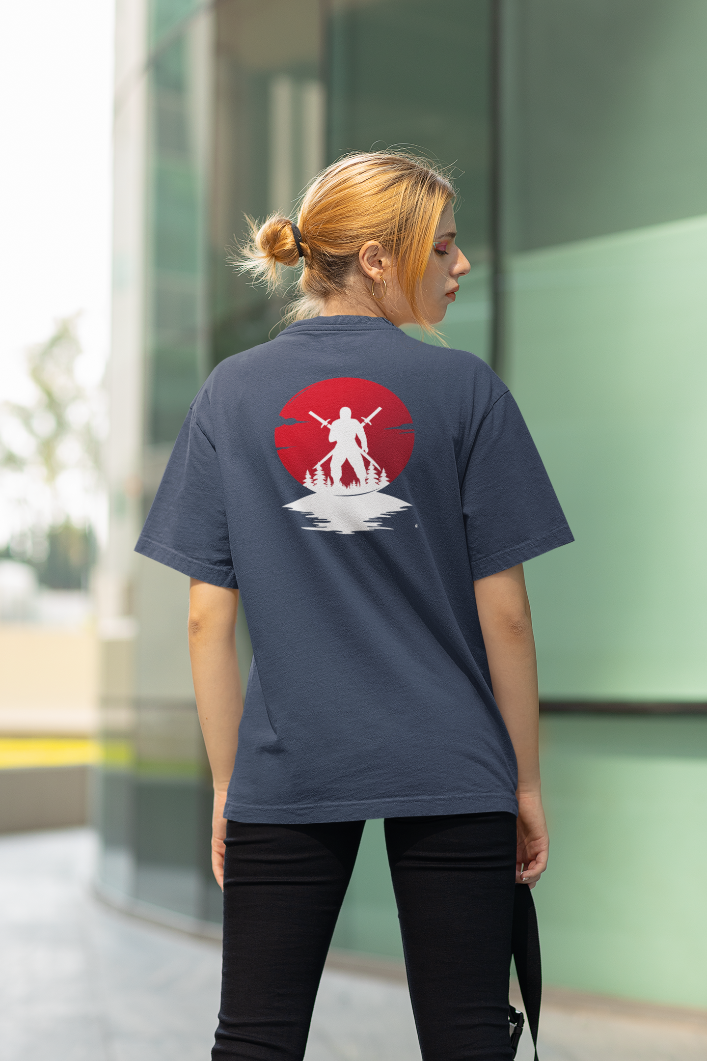 Bushido Sunset T-Shirt | Samurai Warrior in the Evening Glow | Unisex Cozy Cotton 100% | 8 Colors
