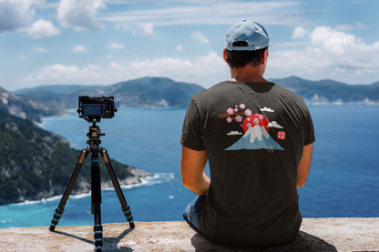 Fuji Sunrise T-Shirt with Sakura | Unisex 100% Cotton | 7 Colors | Great Gift
